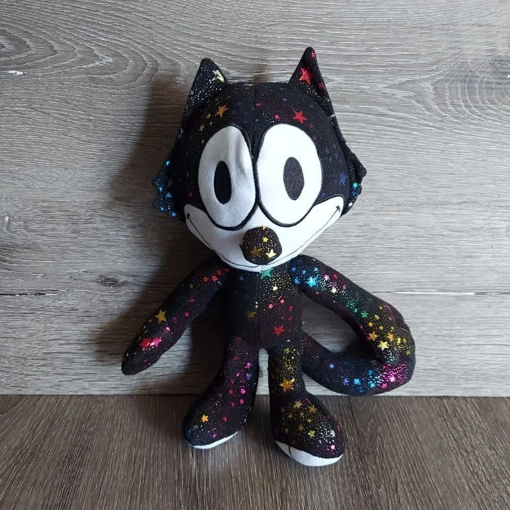 Felix The Cat In Star Print Black Stuffed Animals Plush Toy